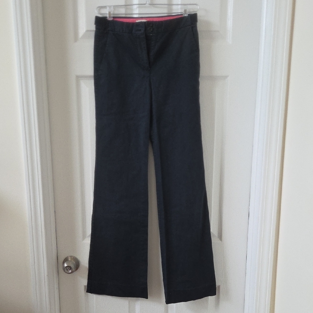 Wilfred Black Cotton Linen Trousers Wide Leg In Black Size 0